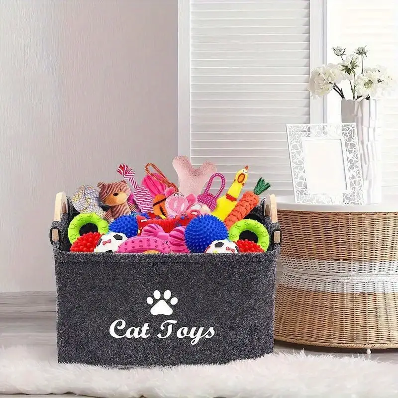 Pet toy storage basket