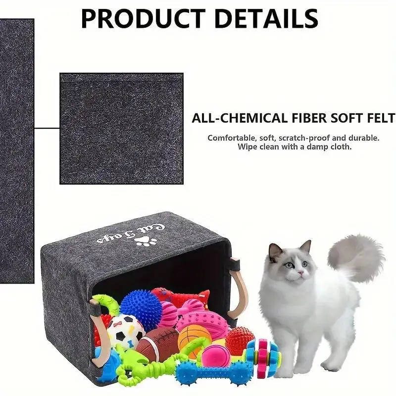 Pet toy storage basket